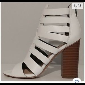 Sam Edelman white chunky heels size 6